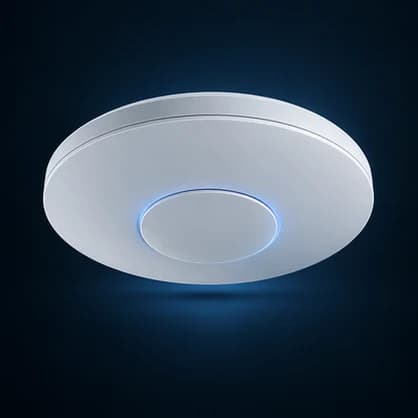 Wi-Fi & Internet Solutions professional equipment in a blue-lit studio